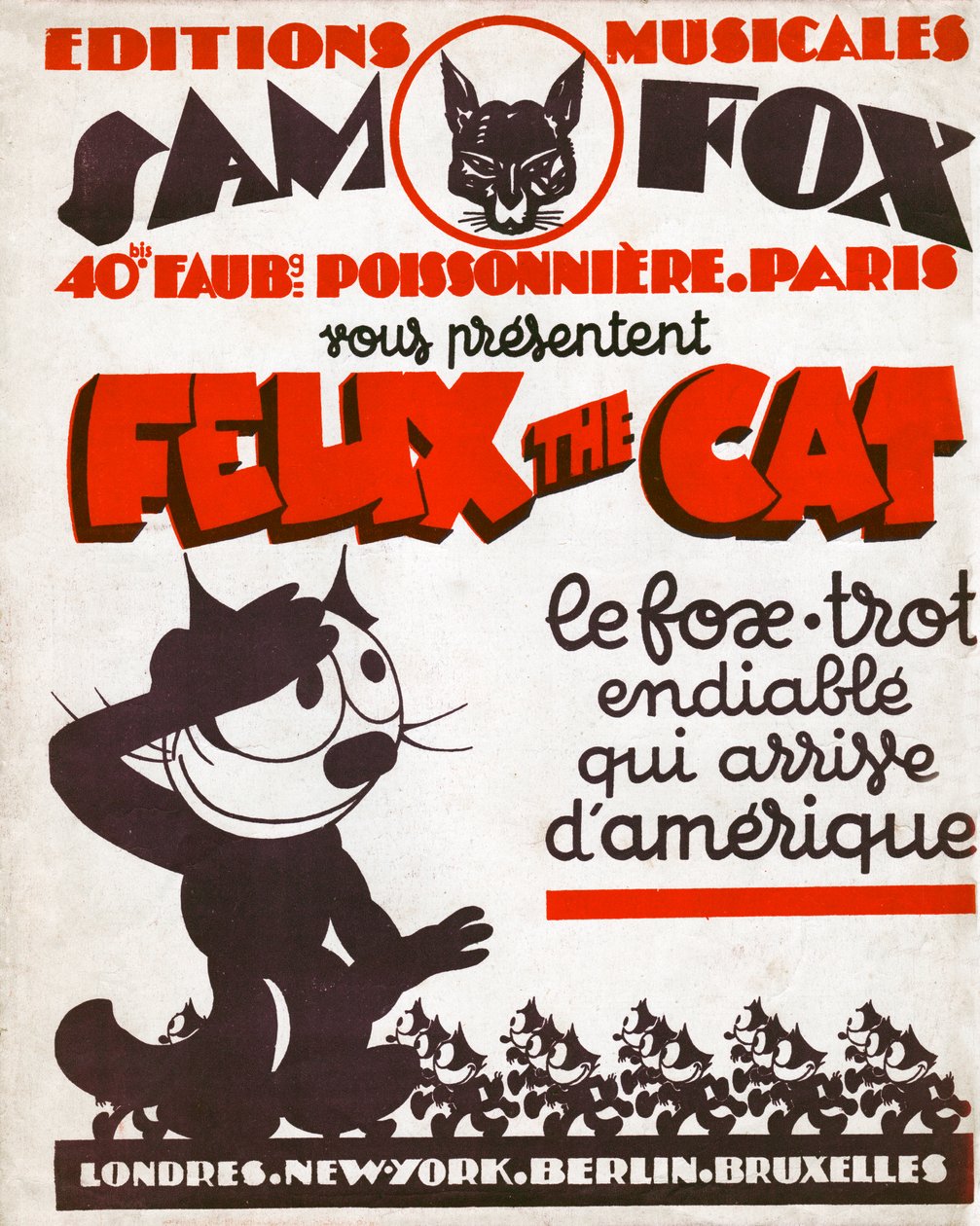 Katten Felix. (gravering, omkring 1930) af Otto and Sullivan Pat Messmer