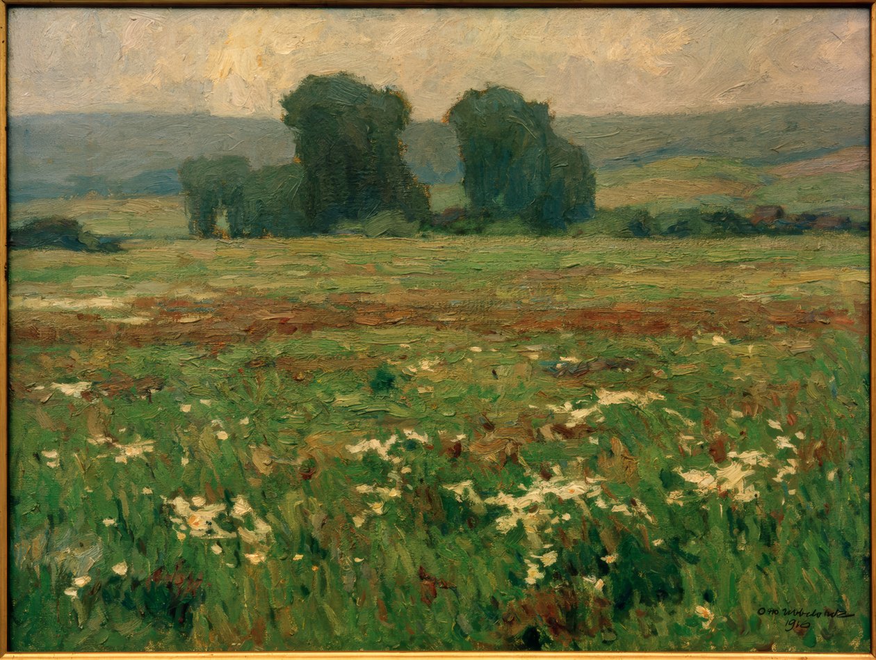Popler på en blomstrende eng af Otto Ubbelohde