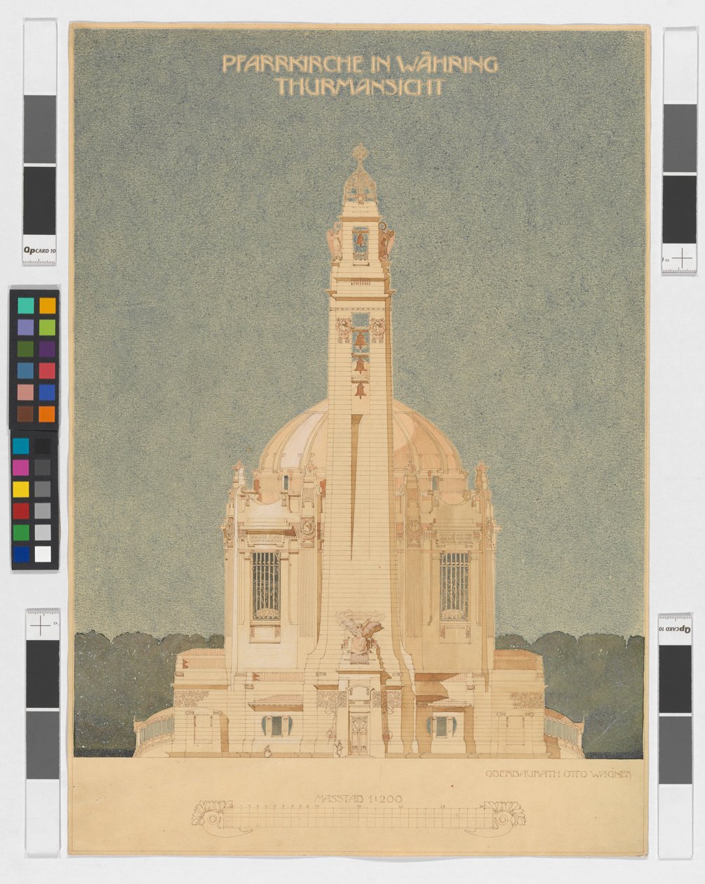 Sognekirke i Währing, udsigt til tårnet af Otto Wagner