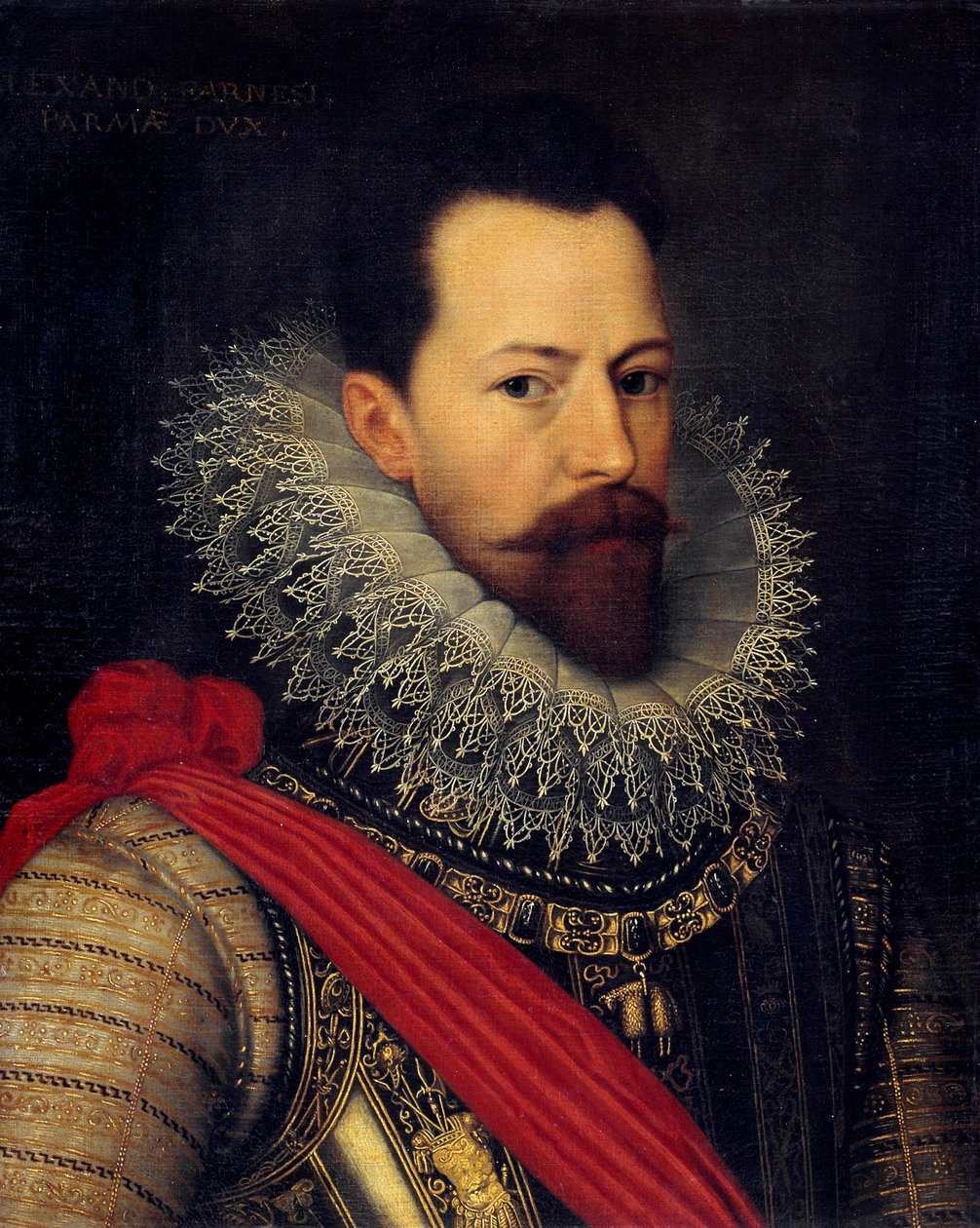 Portræt af condottiere Alexander (Alessandro) Farnese, hertug af Parma, guvernør i Nederlandene (1545-1592) Maleri af Octavius Van Veen (eller Vaenius eller Venius) (1556-1629) 1585 ca. søn. 0,58 X 0,48 m Bruxelles, Museum of Royal Fine Arts af Otto van Veen
