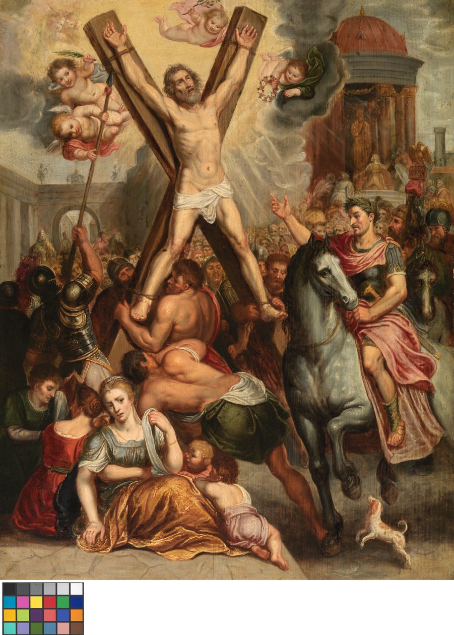 The Crucifixion of Saint Andrew (olie på lærred) af Otto van Veen