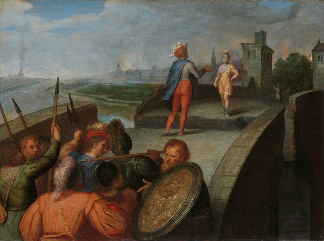 Fredsforhandlingerne mellem Julius Civilis og den romerske general Cerialis Fredsforhandlinger mellem Claudius Civilis og Cerealis en af en serie på tolv om Batavernes opstand mod romerne af Otto van Veen