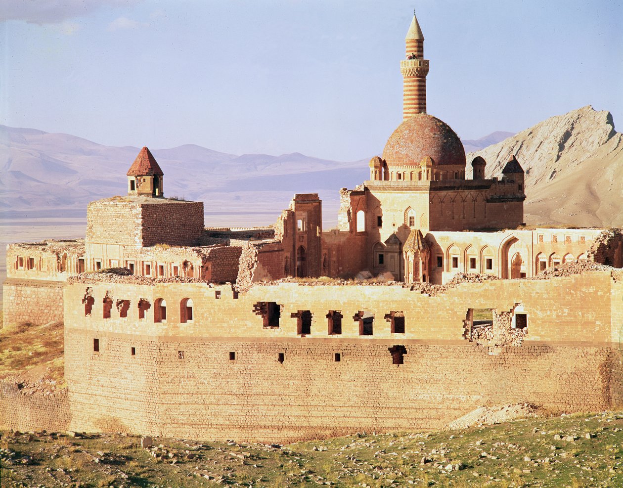 Udsigt over Ishak Pasa-paladset, 17.-18. århundrede af Ottoman School