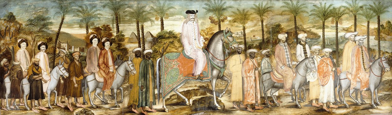 Europæiske herrer i procession af orientalere, c.1720 af Ottoman School