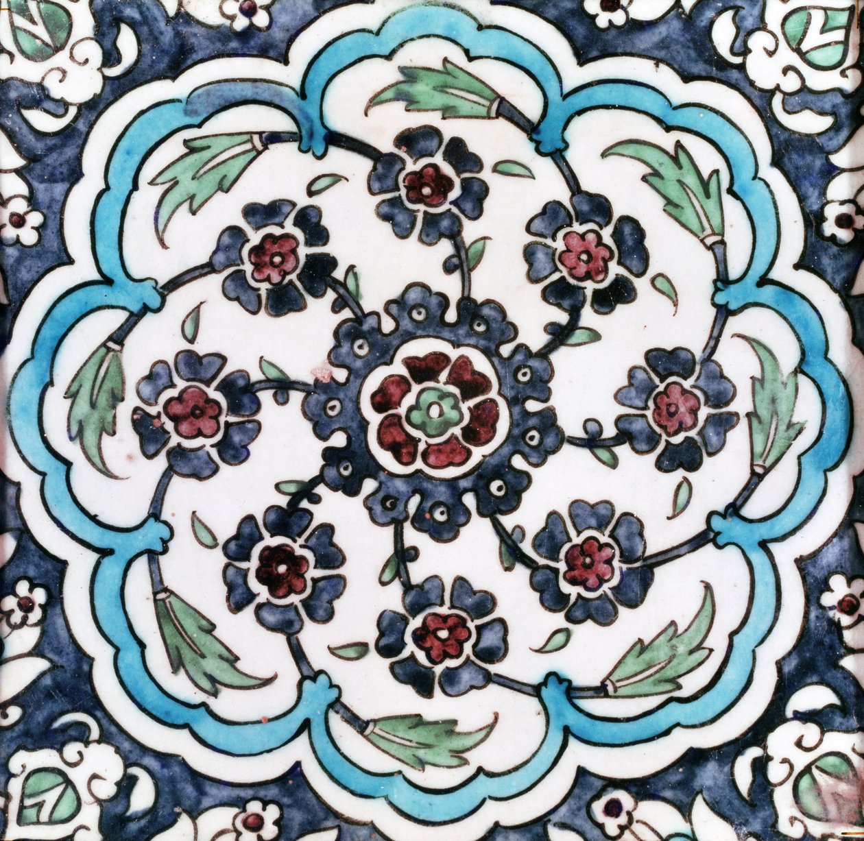 Fliser (fritware) af Ottoman School