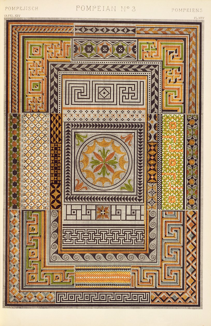 Pompejisk ornament fra Ch V, plade XXV af 
