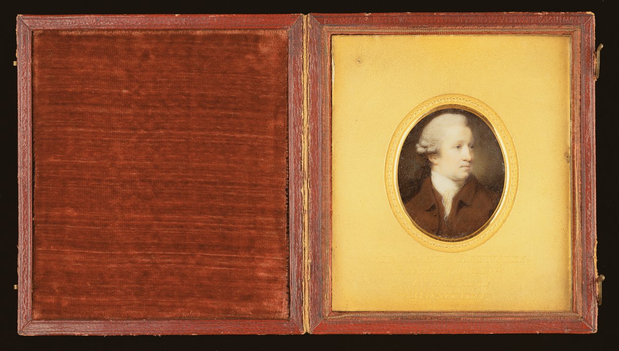 Sir Joshua Reynolds (1723-92) af Ozias Humphry