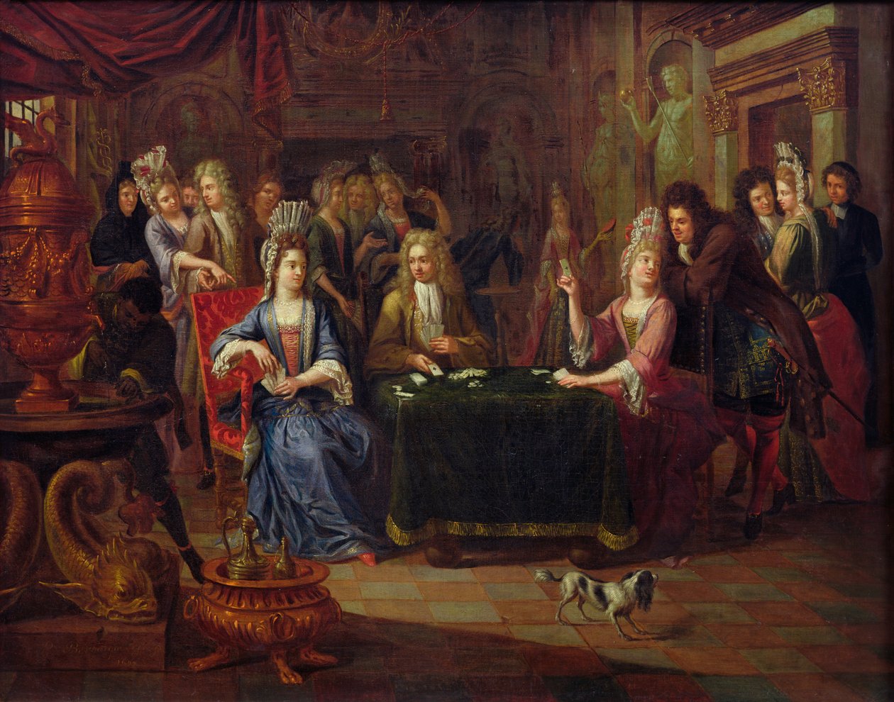 Kortspillerne, 1699 af P. Bergaigne