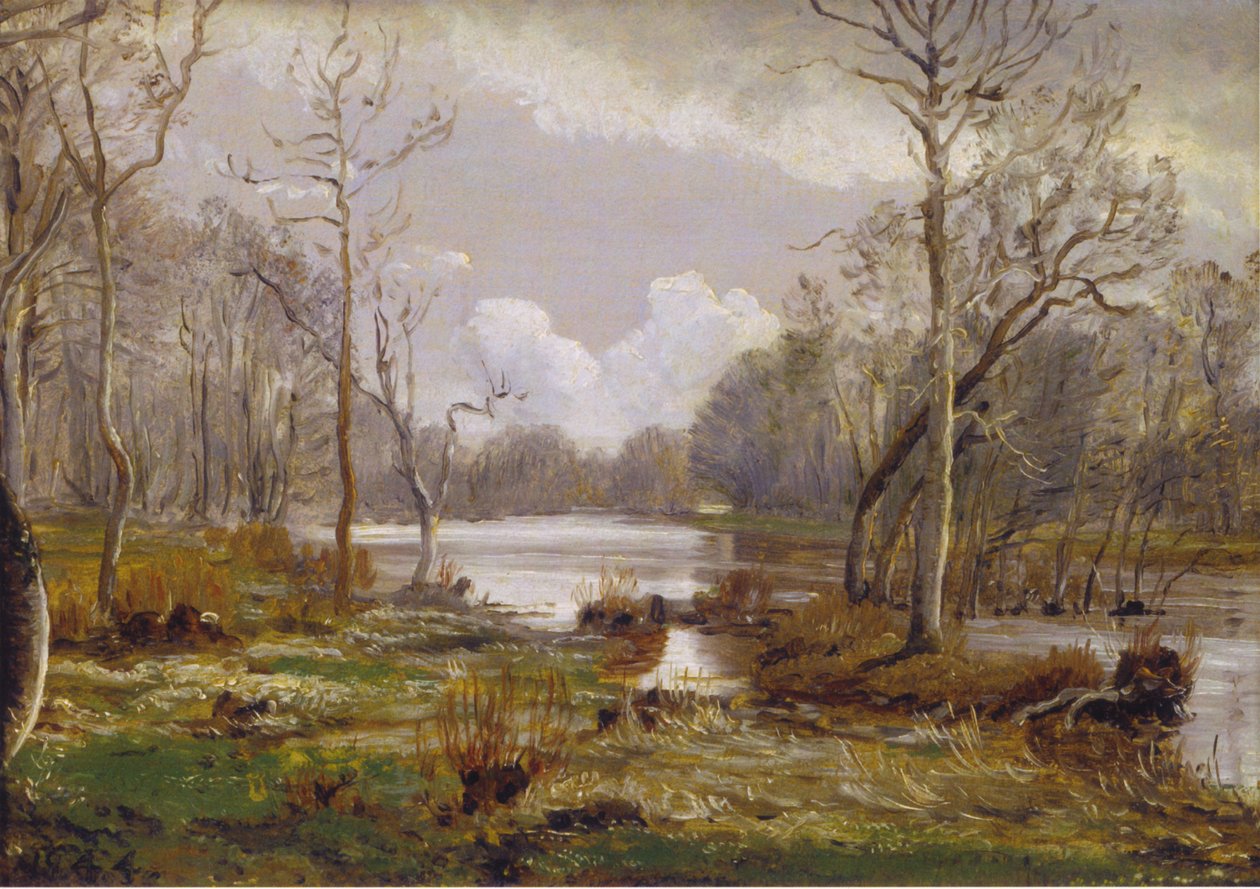 Flooding of the Suså, Herlufsholm af P. C. Skovgaard