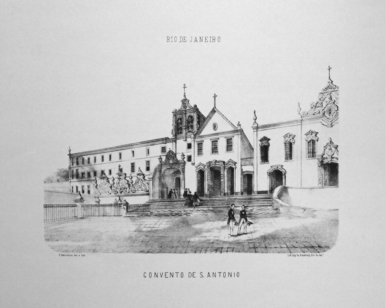 Kloster Santo Antônio do Largo da Carioca i Rio de Janeiro af P. G. Bertichem
