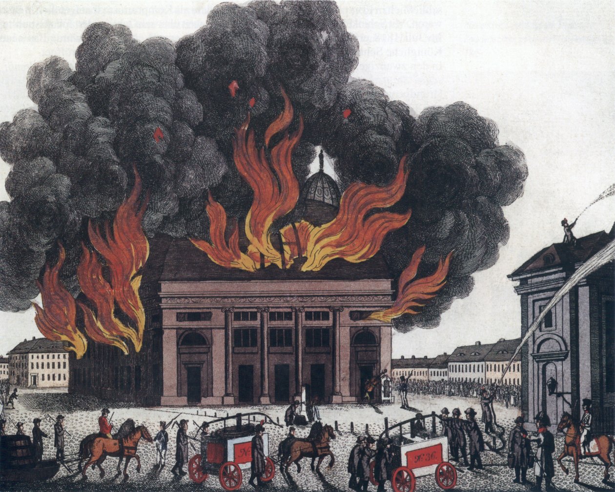 Brand i det kongelige teater den 29. juli 1817 af P. Haas