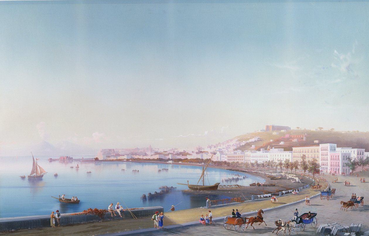 Napoli fra Mergellina af P. Lapira
