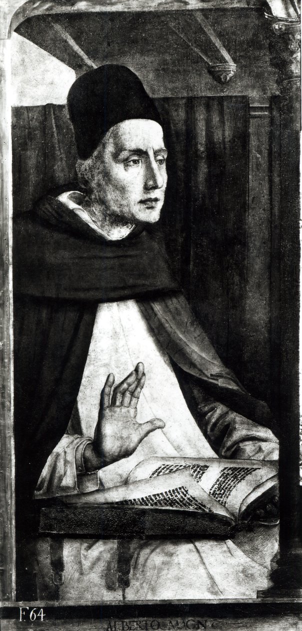 Portræt af Sankt Albertus Magnus (c.1206-80) c.1475 d af P. Joos van Gent and Berruguete