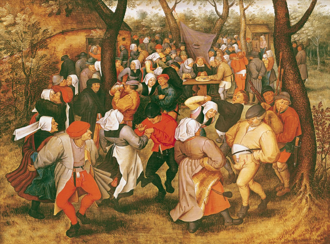 Bryllupsdansen, 1607 af Pieter Brueghel the Younger
