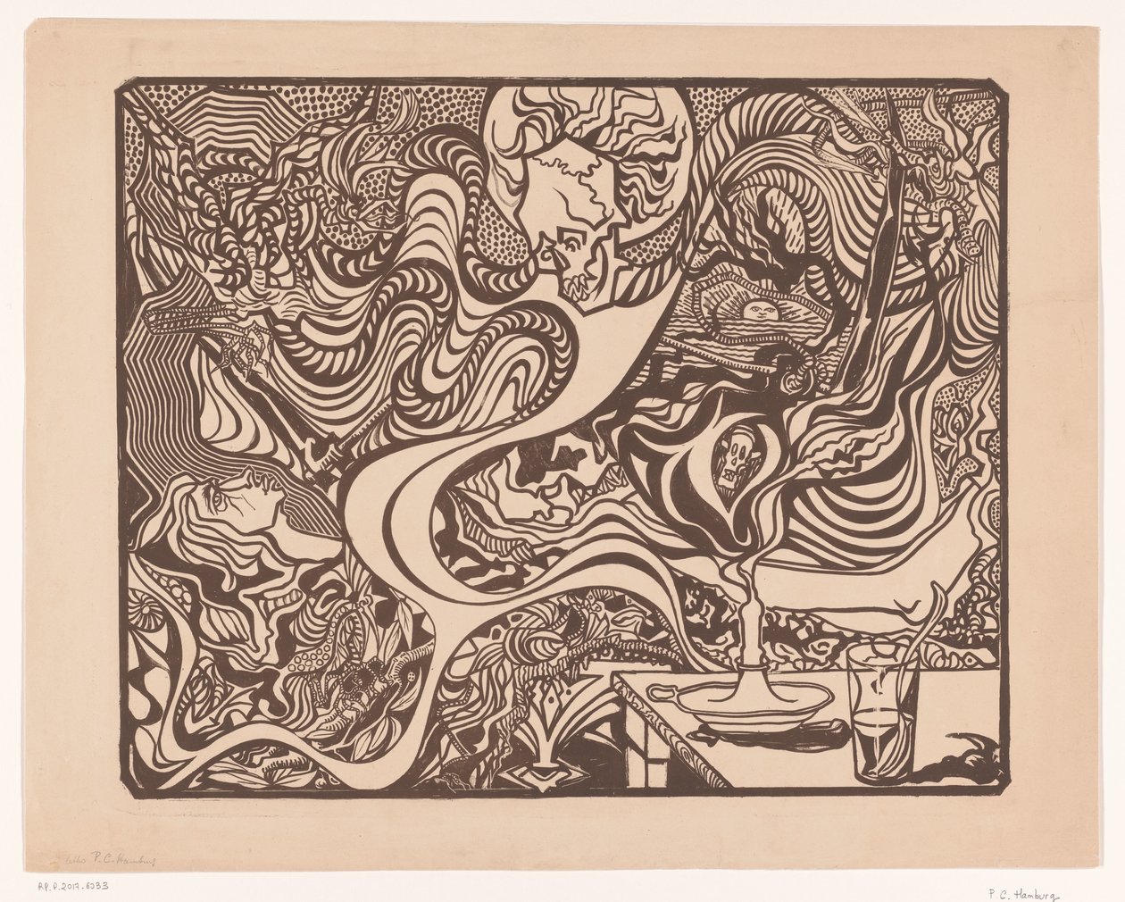 Uden titel (Symbolisk hallucinatorisk scene) af P.C. Hamburg (possibly)