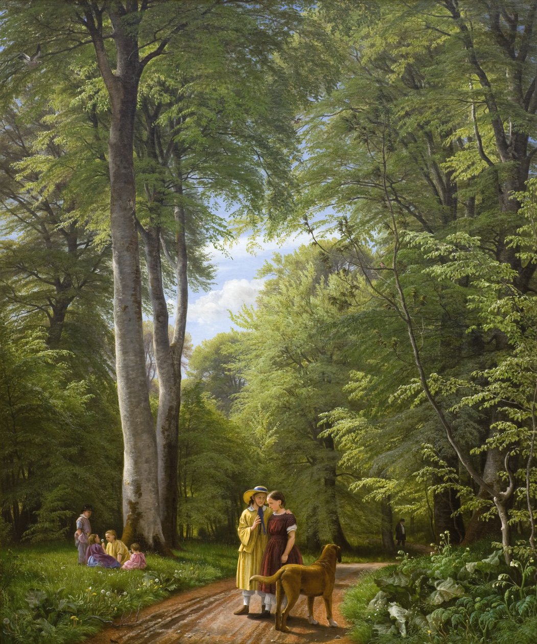 En bøgeskov i maj nær Iselingen Gods, Sjælland af P.C. Skovgaard
