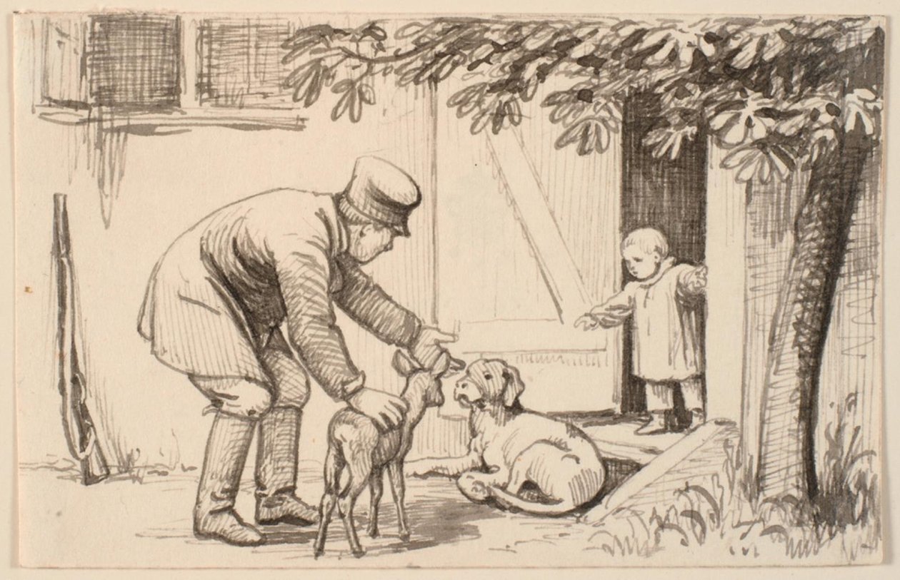 Manden, kiddet og hunden af P.C. Skovgaard