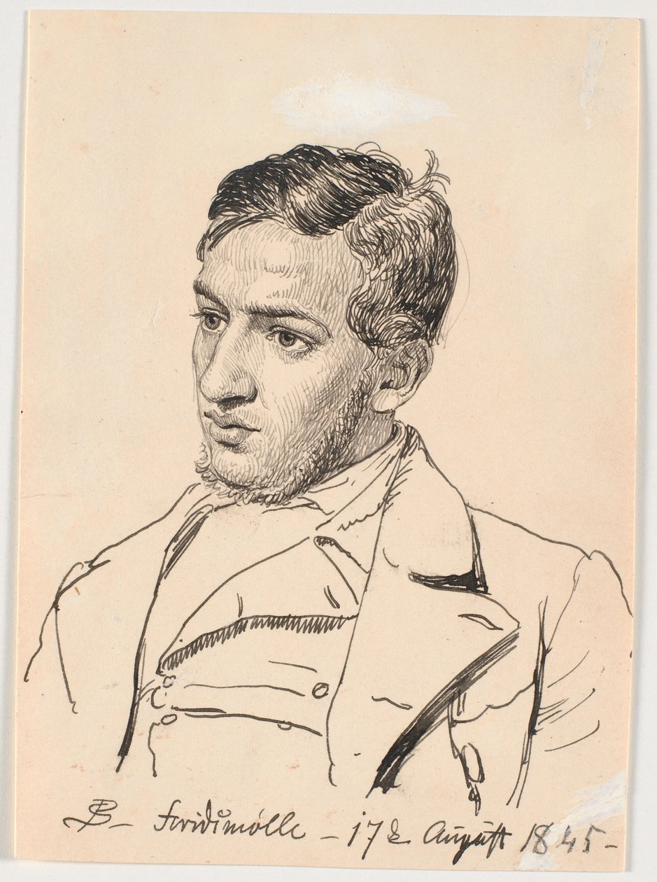 Portræt af maleren Carlo Dalgas. af P.C. Skovgaard