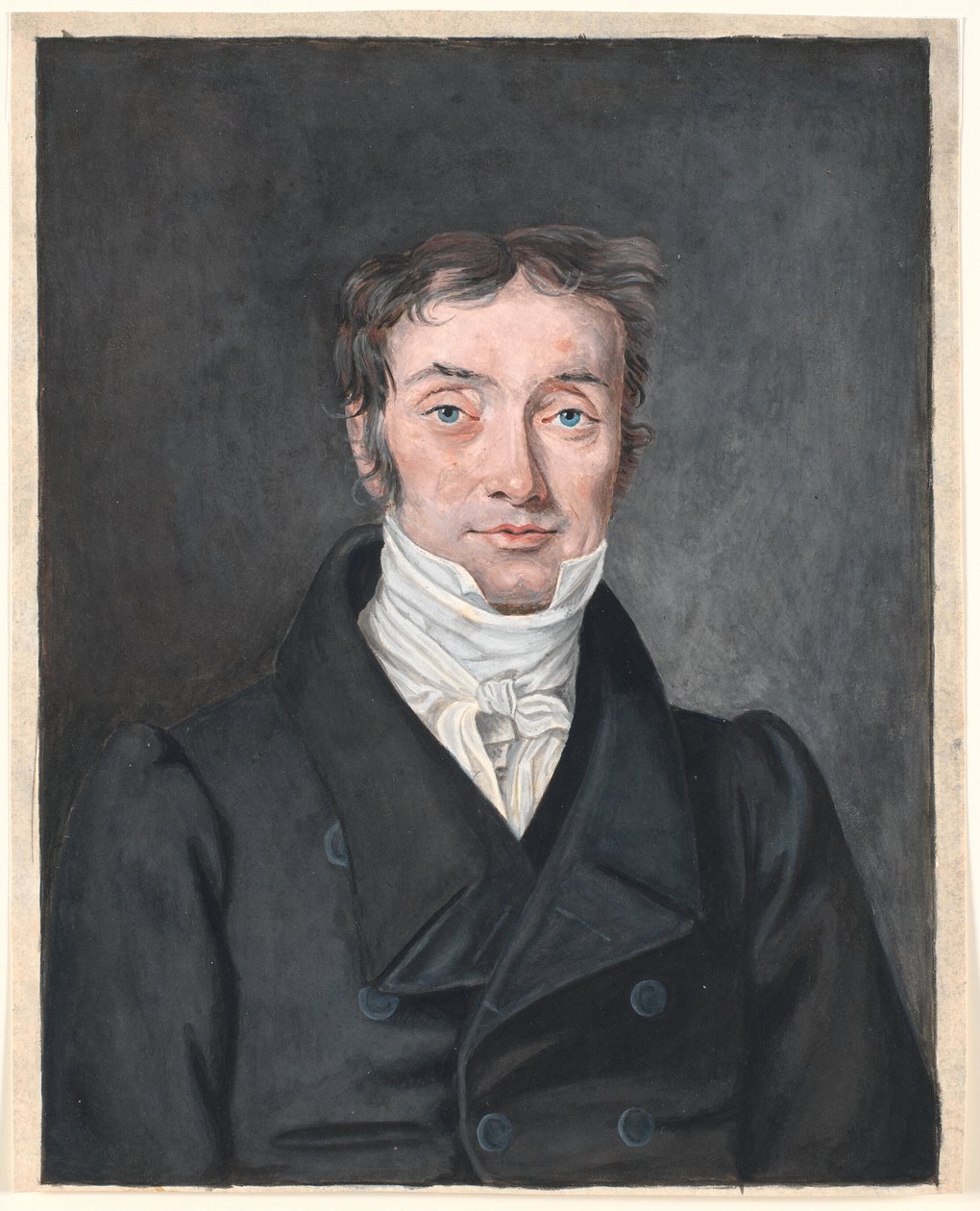 Portræt af skolelærer Hans Jensen Visby (1777-1870), fra Aagerup, Ramløse sogn. af P.C. Skovgaard