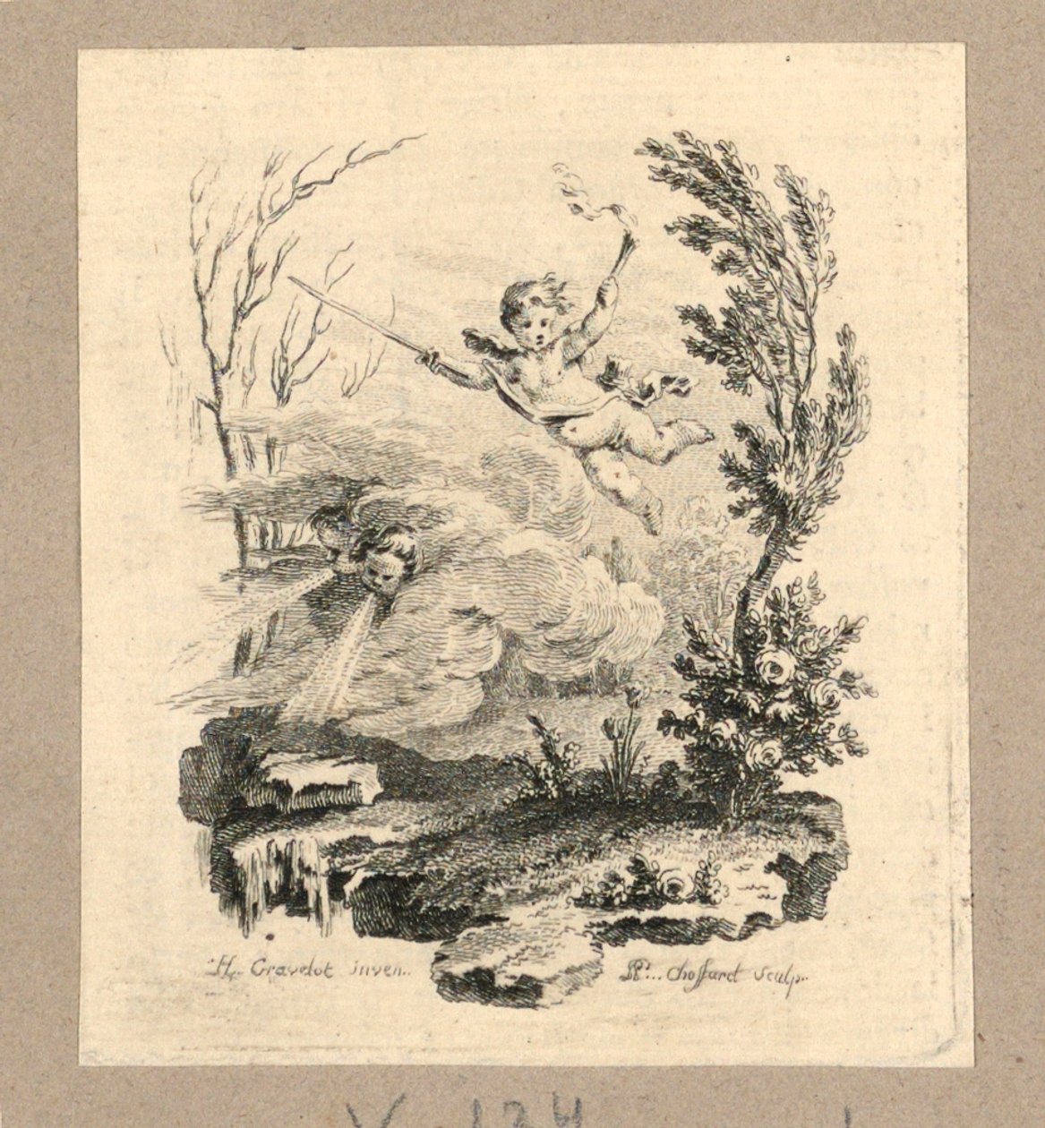 Print, vinter og forår af P.P. Choffard