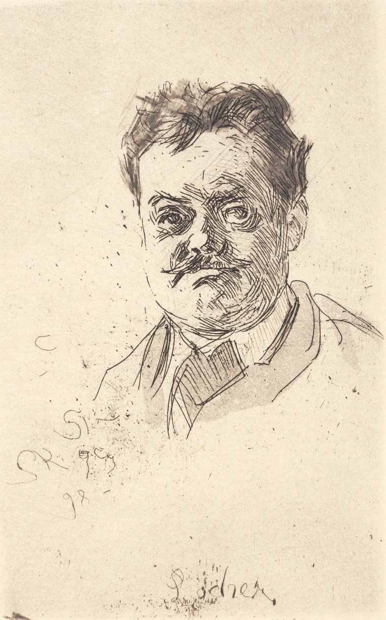 Portræt af Carl Locher, en face af Peder Severin Krøyer