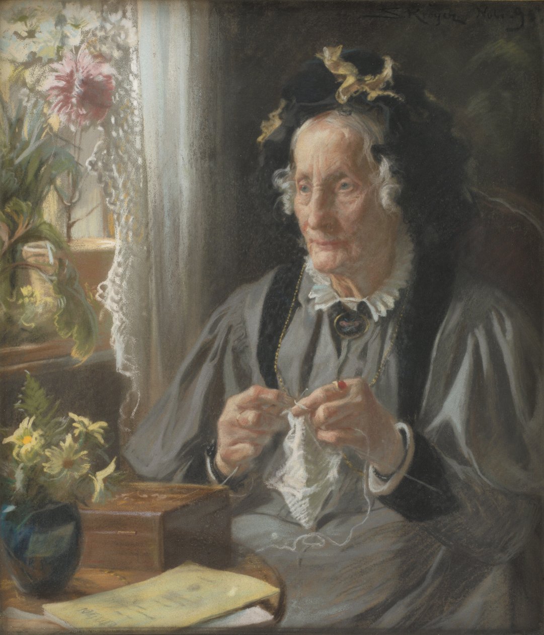 Portræt af konferensrådinde S.A. Casse f. Engelbreth af Peder Severin Krøyer