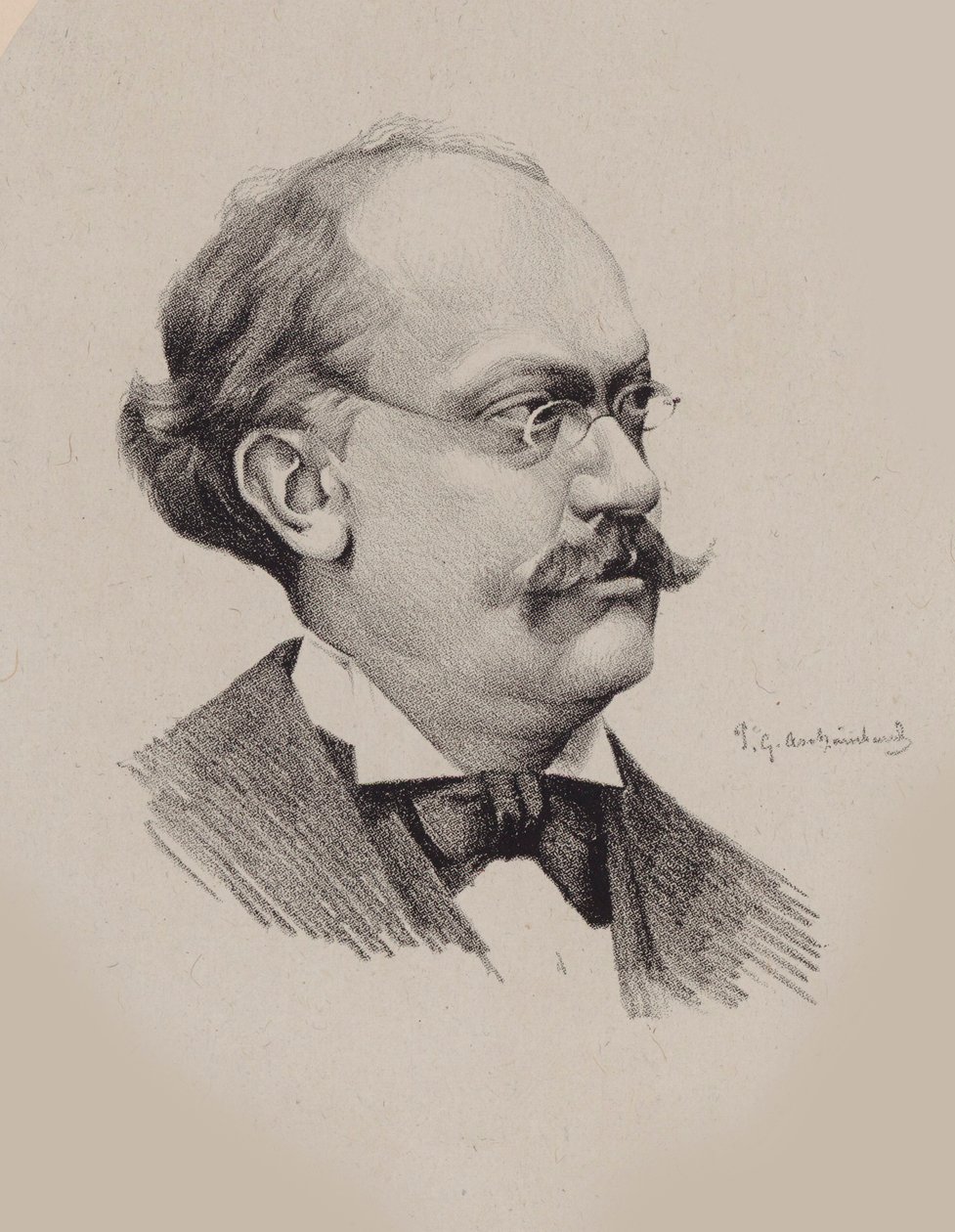 Portræt af komponisten Charles Lecocq 1832-1918. af P. G. Archainbaud