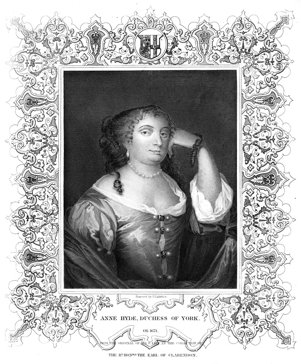 Anne Hyde, hertuginde af York. af P. Lightfoot