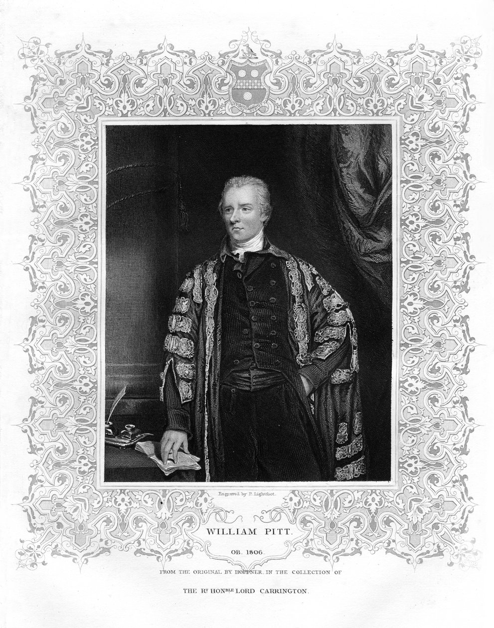William Pitt, den yngre, britisk politiker og premierminister, 1800-tallet af P. Lightfoot