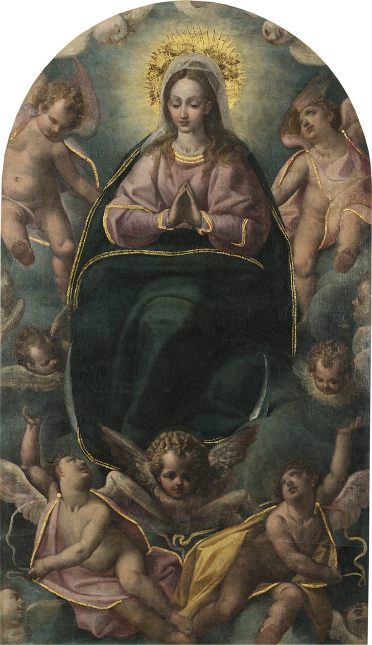 Madonna med engle af Pablo de Cespedes