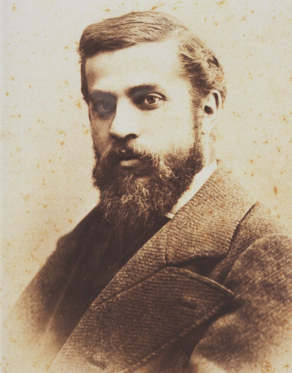 Portræt af Antoni Gaudi af Pablo Audouard Deglaire