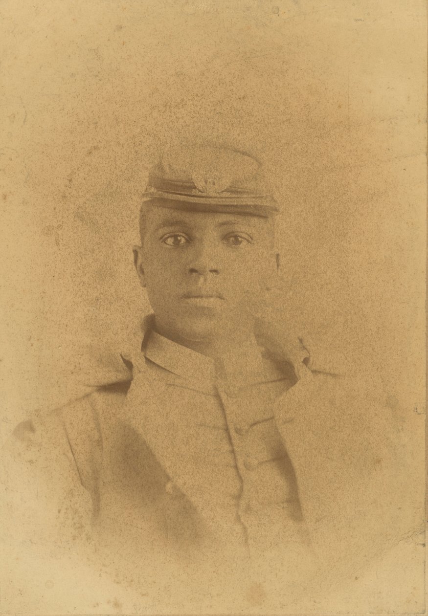 Kabinetskort af oberst Charles Young som kadet ved West Point, 1889. af Pach Bros