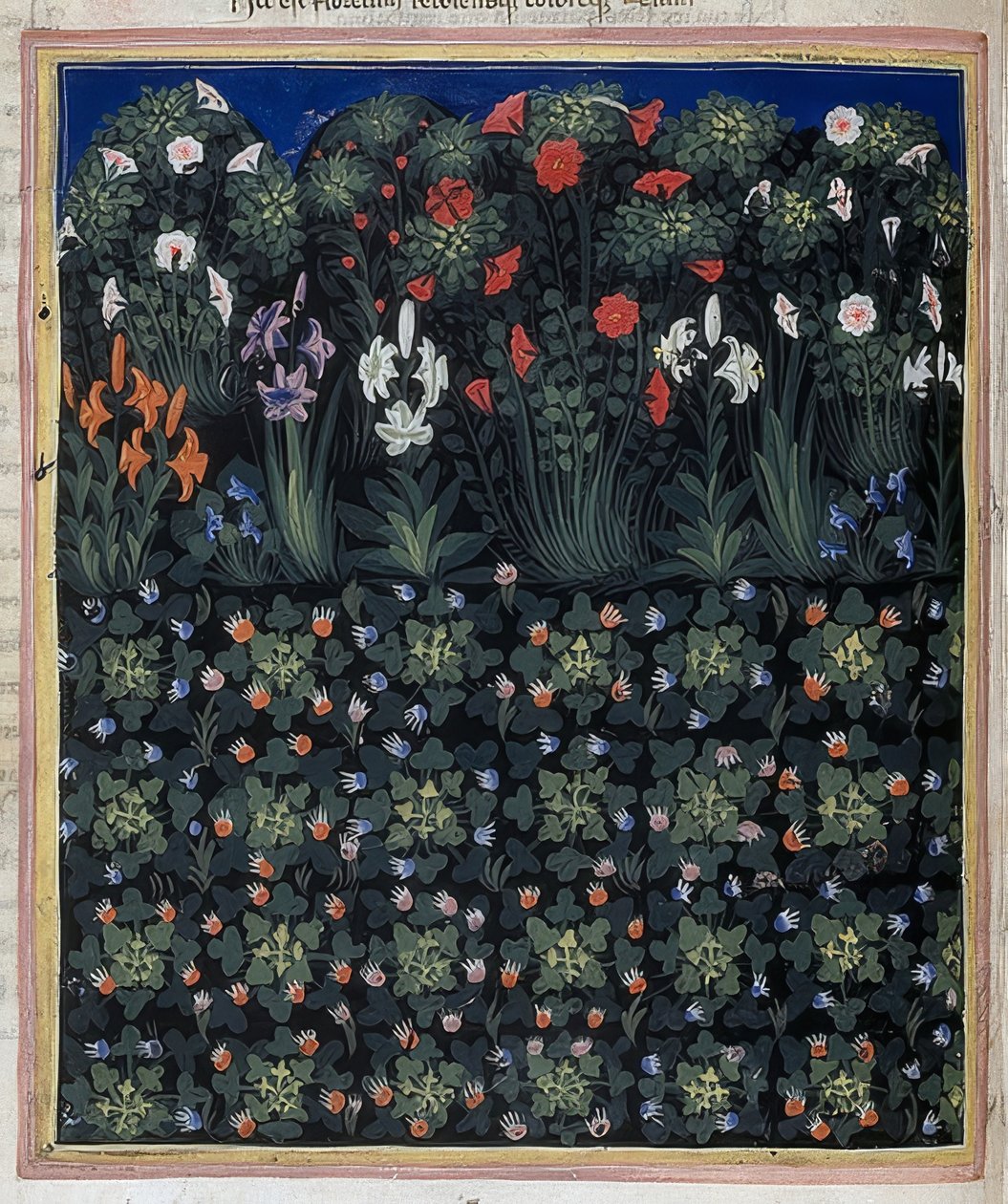 Have (fra: Regia Carmina af Convenevole da Prato). Omkring 1335 af Pacino di Bonaguida