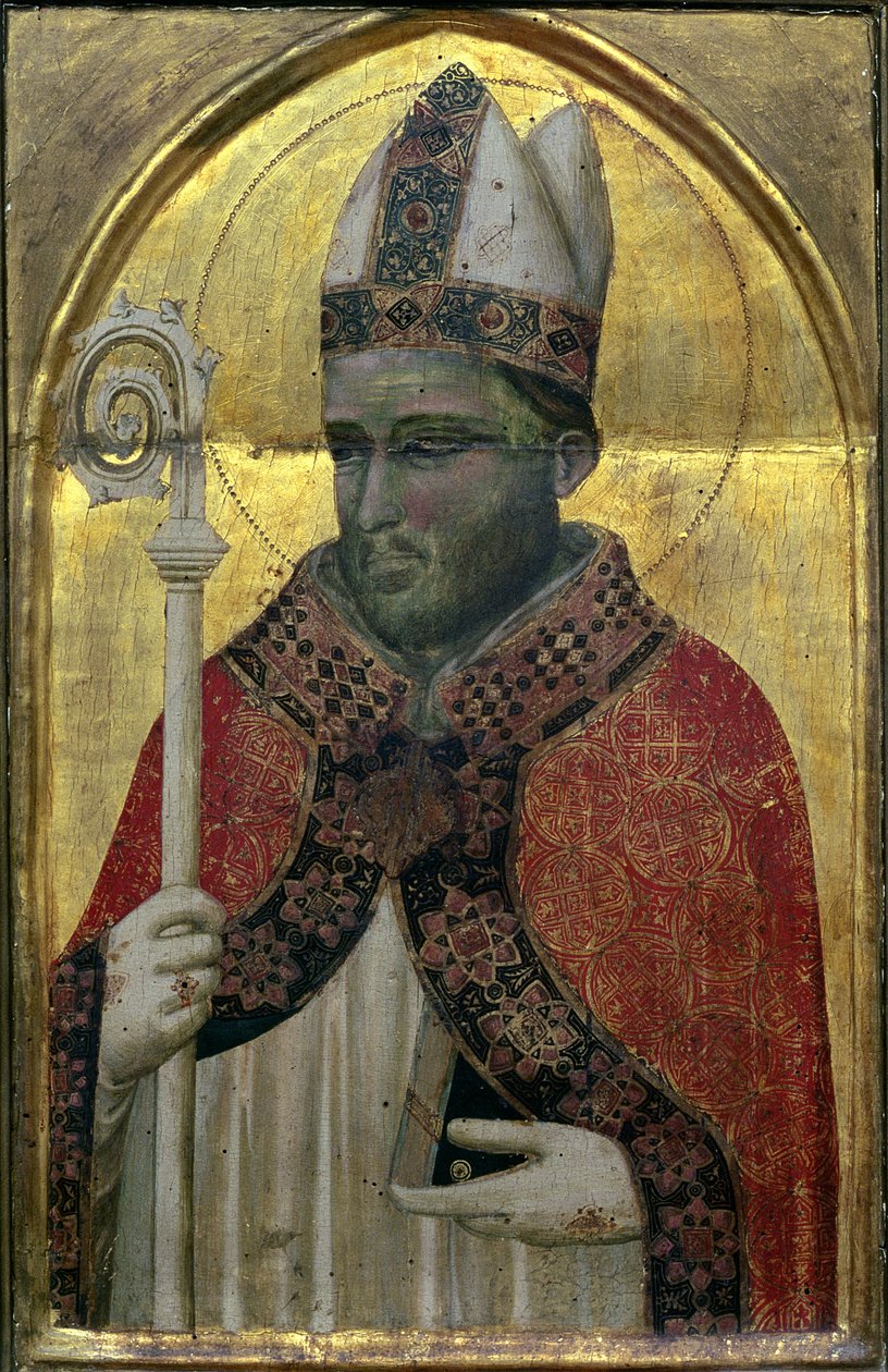 St. Proculus tempera på panel af Pacino di Buonaguida
