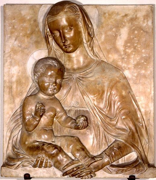 Madonna og barn (marmor) af Pagno di Lapo Portigiani
