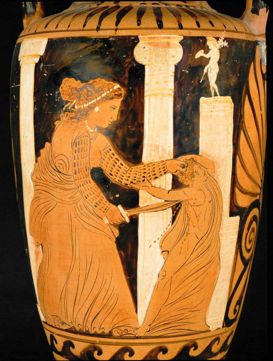 Medea dræber sin søn for at hævne Jasons utroskab ... af Painter Ixion