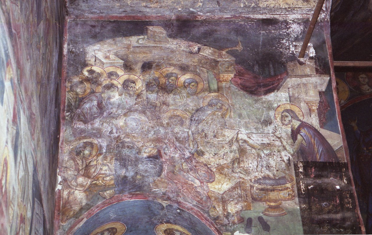 Fresker i kirken Theotokos Peribleptos af Painters Michael Ephtichius