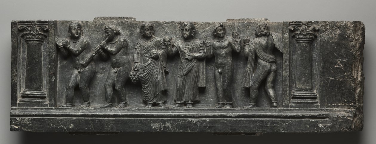 Bachlanian Relief, Pakistan, Gandhara, Buner-området, Tidlig Kushan-periode (ad 1-320) (skifer) af Pakistani School