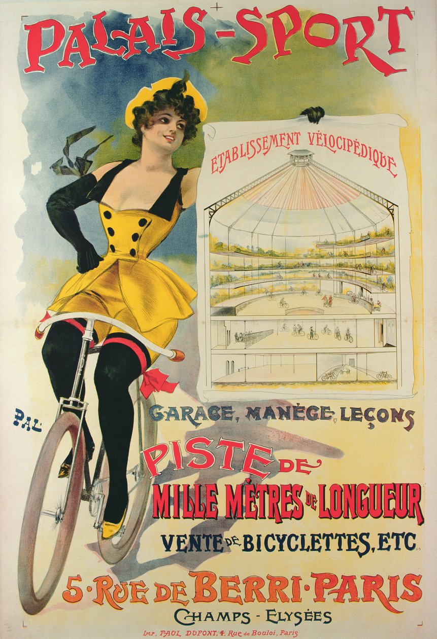 Reklameplakat for Palais-Sport i Paris, ca. 1895 af Pal