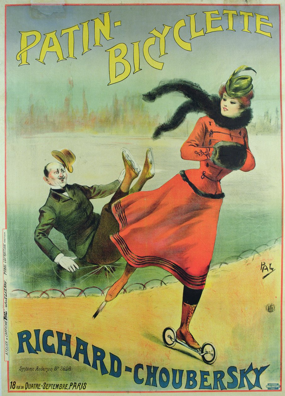 Plakat reklame rulleskøjter af Pal