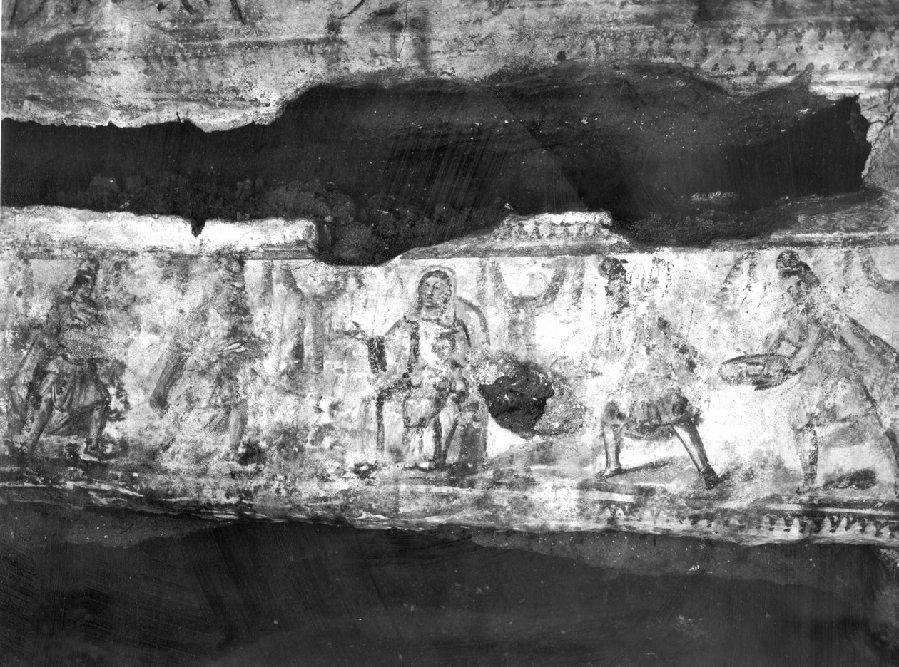 Tilbedelse af Magi (vægmaleri) af Paleo Christian
