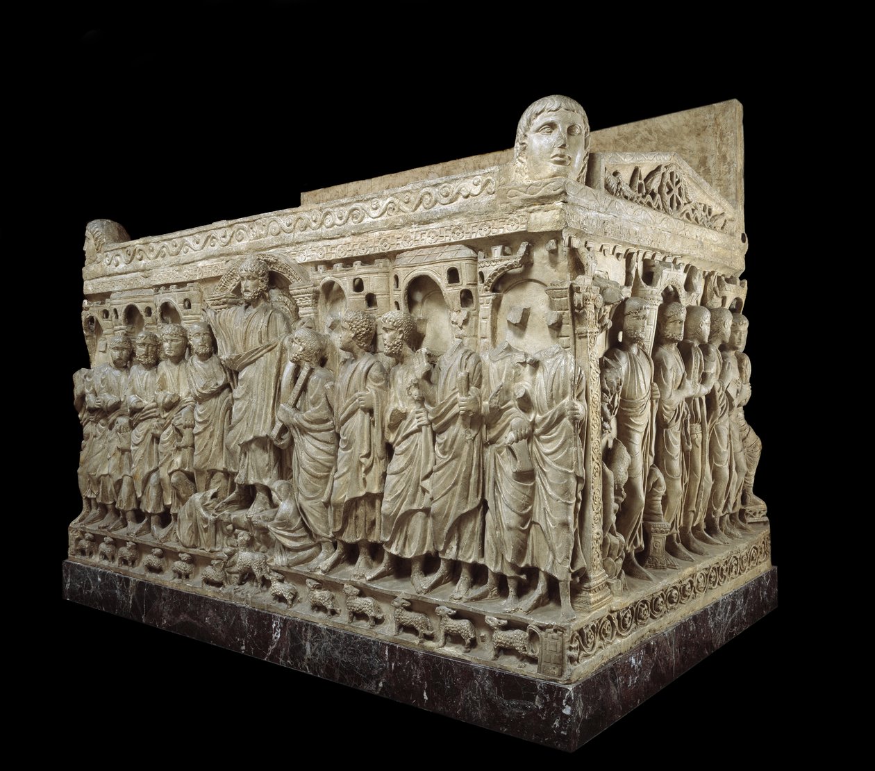Sarkofag af Flavius ​​Stilicho, ca. 359-408 (marmor) af Paleo Christian