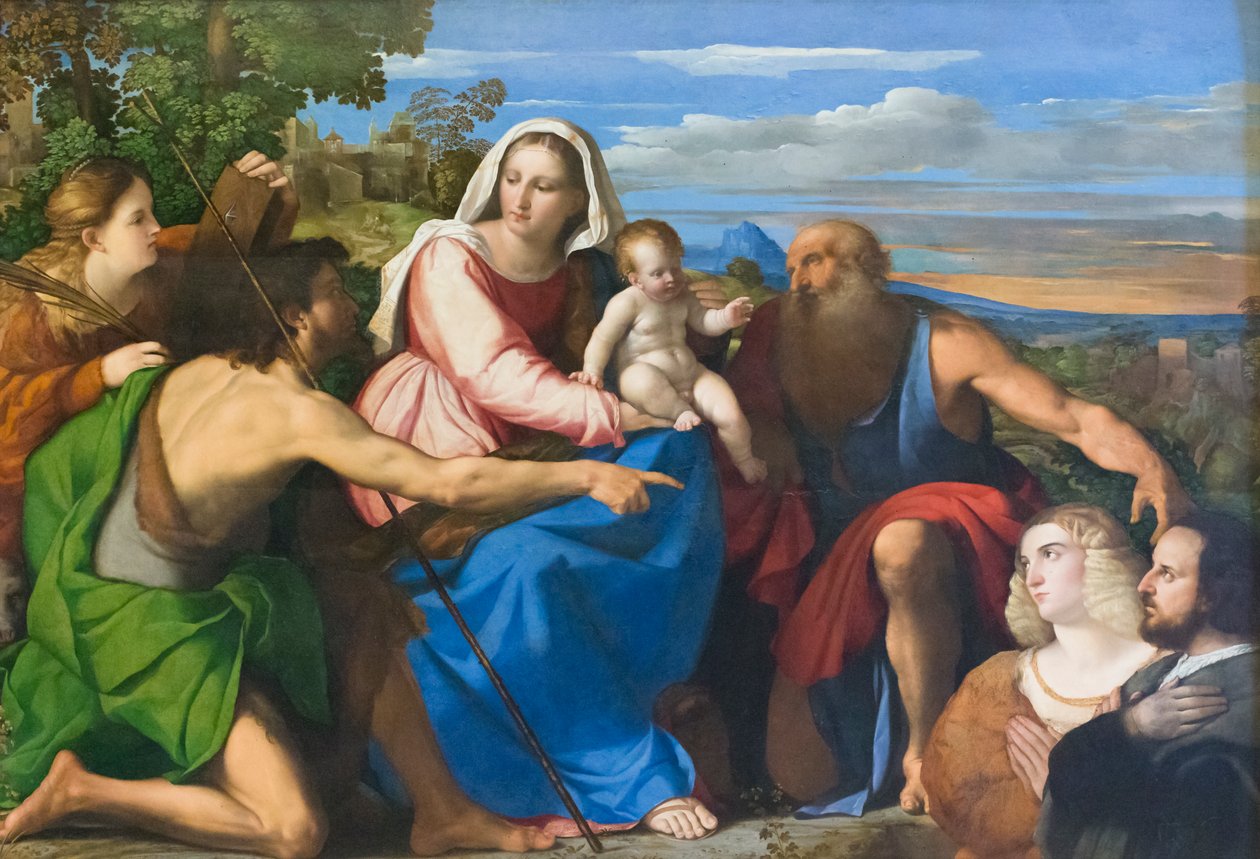 Hellig samtale med donorer af Palma Il Giovane (1548 1628)