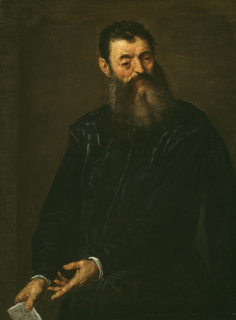Portræt af en gentleman, ca. 1590 (olie på lærred) af Palma Il Giovane (1548 1628)