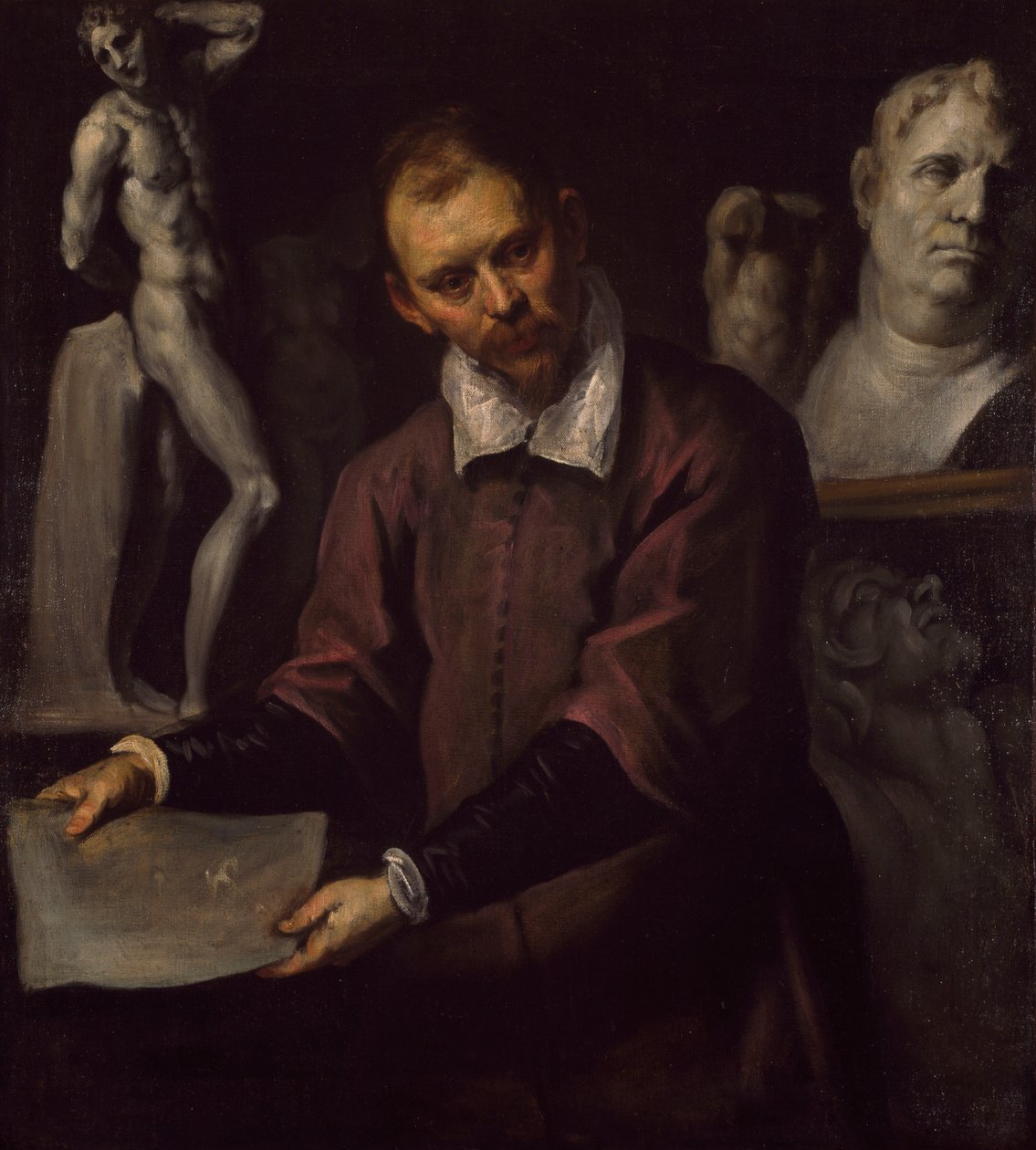 Portræt af en mand, 1600-1610 af Palma Il Giovane