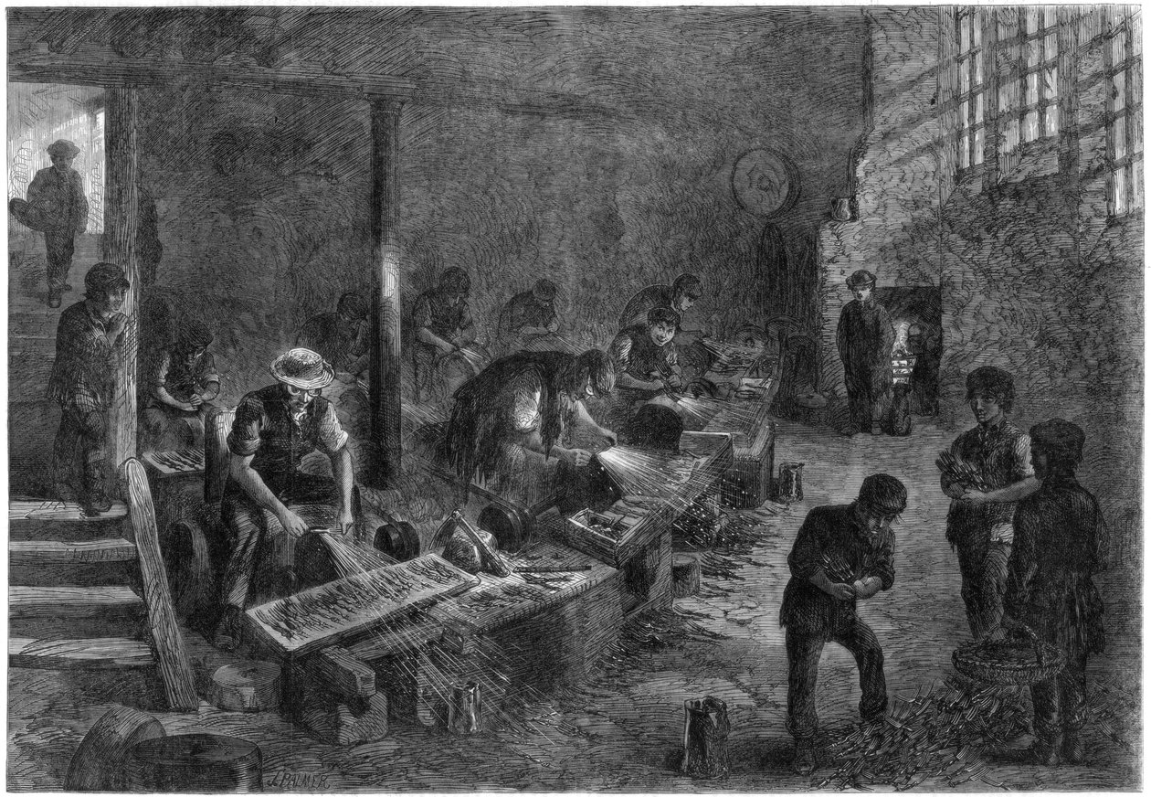 Skrog af gaffelsliberne, fremstiller Sheffield stål, 1866. af Palmer