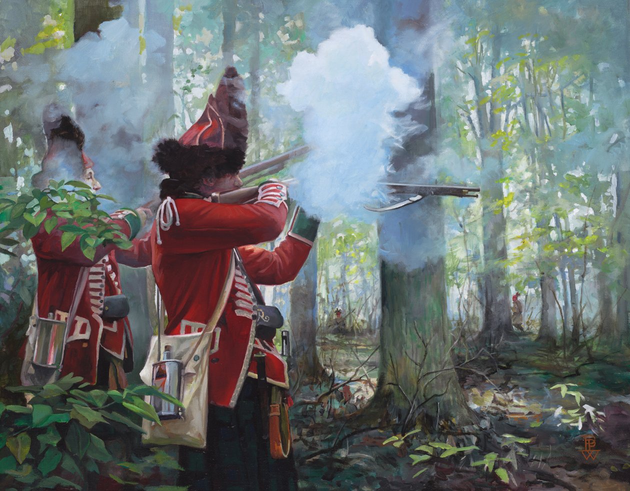 77th Highlanders, 2017 (olie på lærred) af Pamela Patrick White
