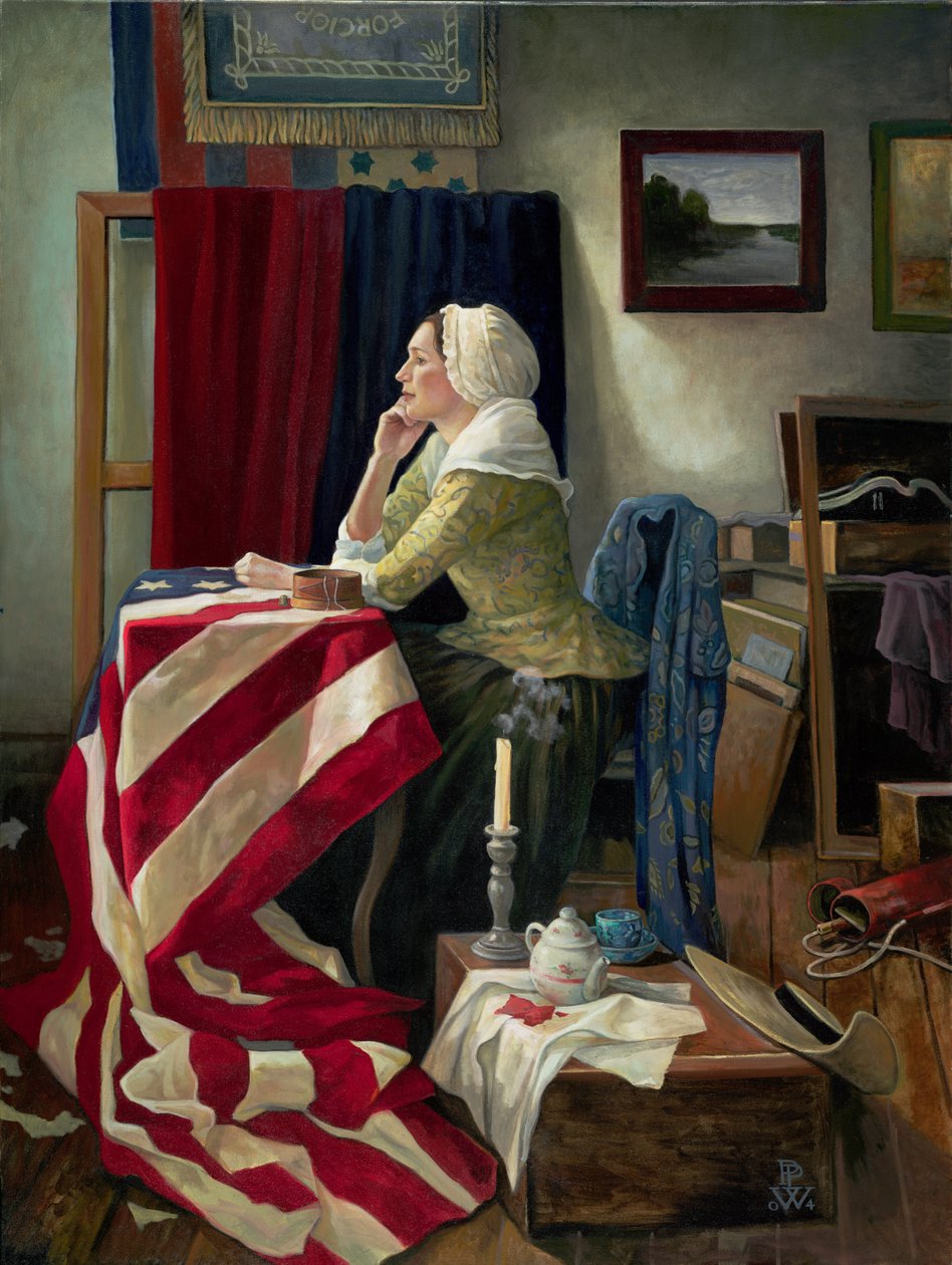 Flagmaker, 2000 (pastel) af Pamela Patrick White