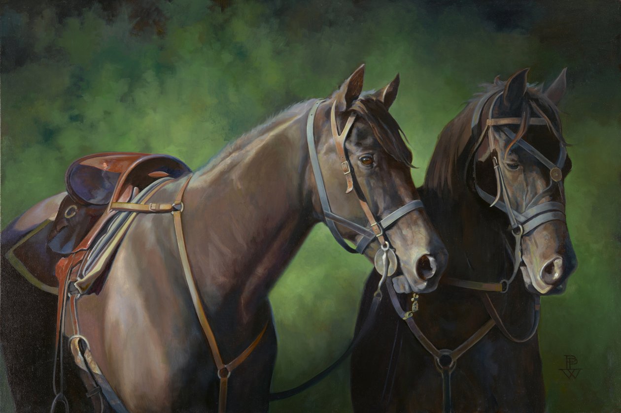 Silent Partners, 2011 (olie på lærred) af Pamela Patrick White