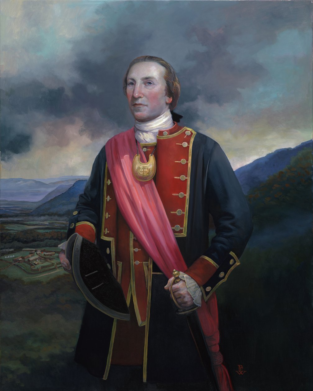 Unge George Washington, 2014 (olie på lærred) af Pamela Patrick White
